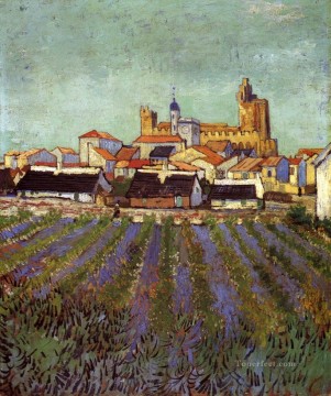 View of Saintes Maries Vincent van Gogh Oil Paintings